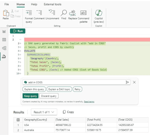 Copilot for Power BI