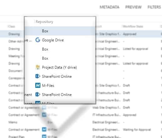 Repositories using M-Files in Salesforce 
