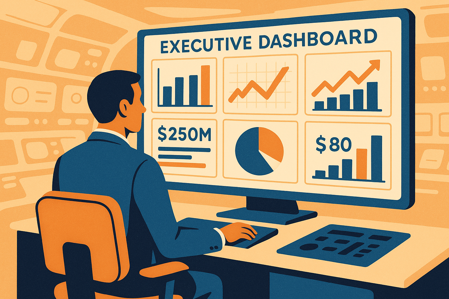 executive dashboard power bi oil and gas finance