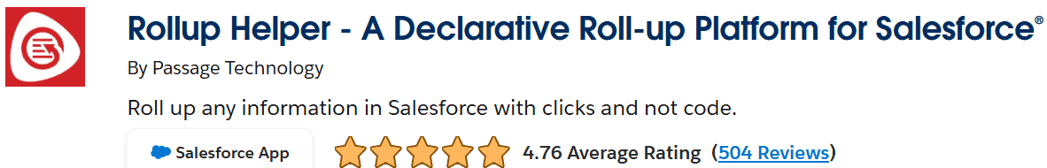 RollupHelper - Salesforce AppExchange Favorites