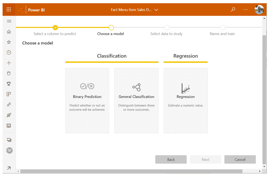 automated machine learning power bi