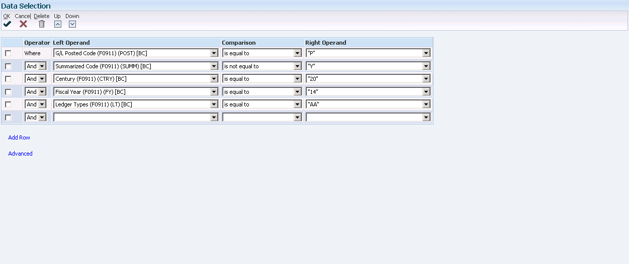 JD Edwards General Ledger Repost