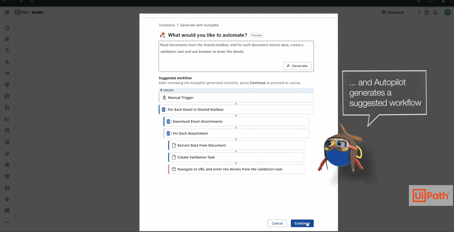 UiPath Autopilot Example