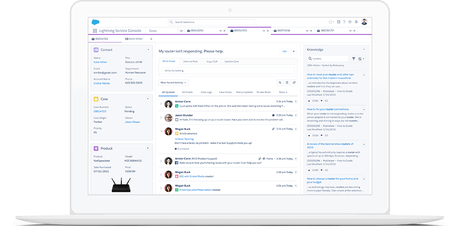 service cloud salesforce lead to cash